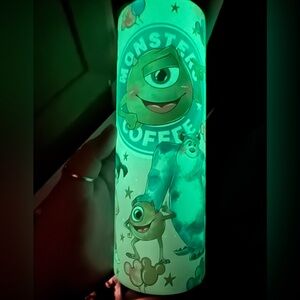 Hand Crafted Glow-in-the-Dark Monsters Coffee Tumbler - Green